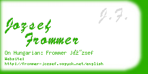 jozsef frommer business card